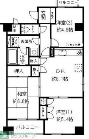 サニーヒルズあざみ野の物件間取画像